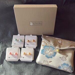 Honora set of 4 pear earrings